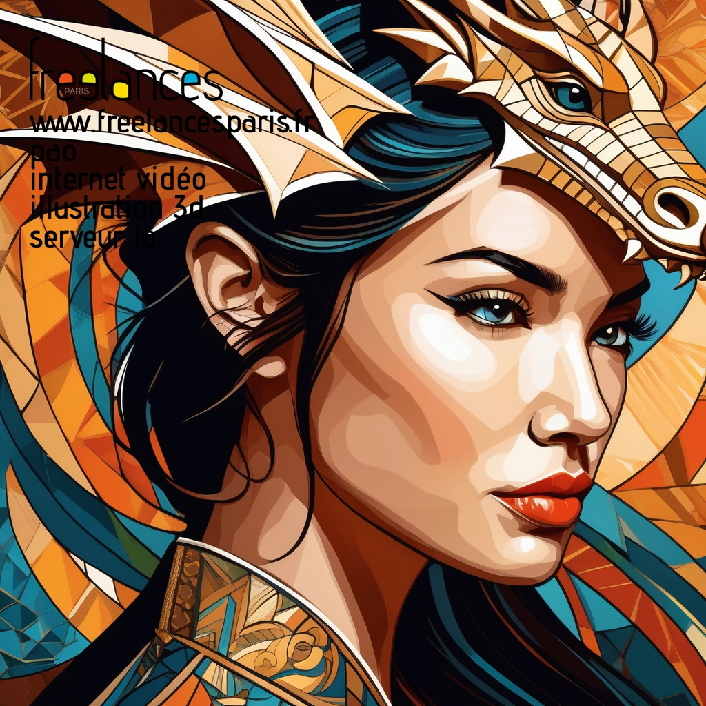 Pao mise en page internet vidéo illustration 3d serveur IA générative AI freelance paris studio de création magazines v2bcrx40